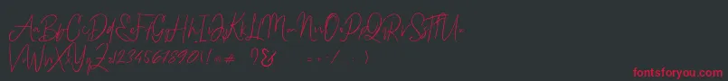 Bammantoe Font – Red Fonts on Black Background