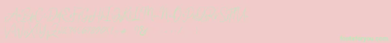 Bammantoe Font – Green Fonts on Pink Background