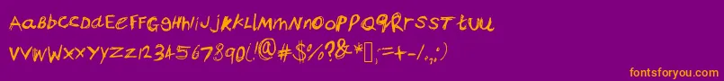 BamsAnger Font – Orange Fonts on Purple Background