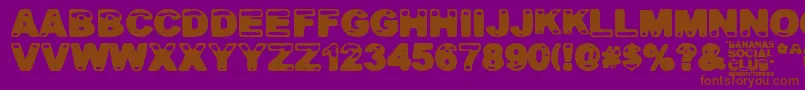 Шрифт Bananas Social Club – коричневые шрифты на фиолетовом фоне