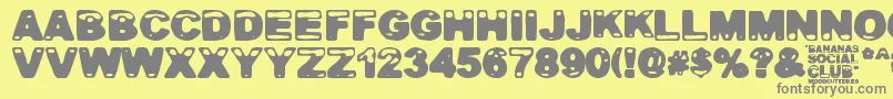 Bananas Social Club Font – Gray Fonts on Yellow Background