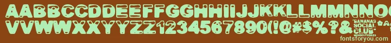 Bananas Social Club Font – Green Fonts on Brown Background