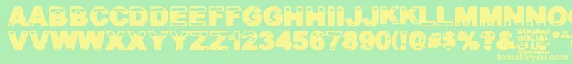 Bananas Social Club Font – Yellow Fonts on Green Background