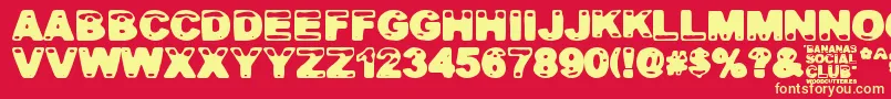 Bananas Social Club Font – Yellow Fonts on Red Background