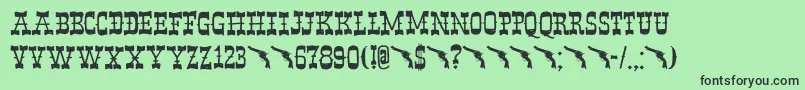 Band Wagon DEMO Font – Black Fonts on Green Background