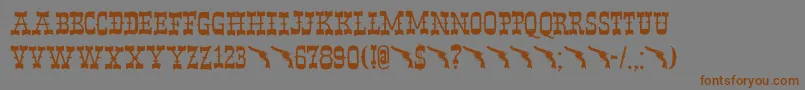 Band Wagon DEMO Font – Brown Fonts on Gray Background