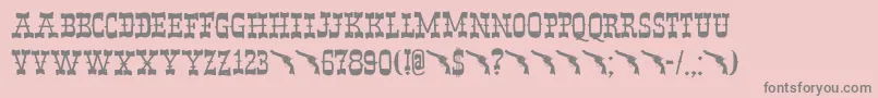 Band Wagon DEMO-Schriftart – Graue Schriften auf rosa Hintergrund
