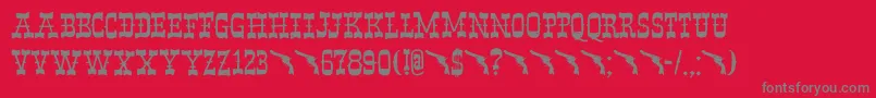 Band Wagon DEMO Font – Gray Fonts on Red Background