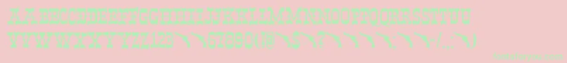 Band Wagon DEMO Font – Green Fonts on Pink Background