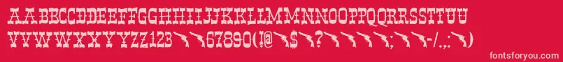 Band Wagon DEMO Font – Pink Fonts on Red Background