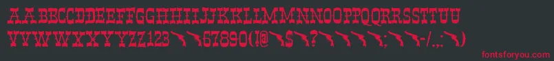 fuente Band Wagon DEMO – Fuentes Rojas Sobre Fondo Negro