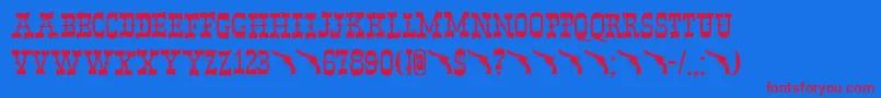 Band Wagon DEMO Font – Red Fonts on Blue Background