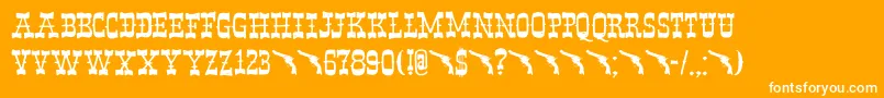 Band Wagon DEMO Font – White Fonts on Orange Background