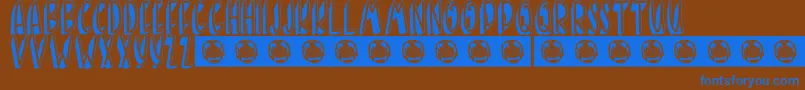 Lisätietoja BANDA NEIRA-fontista BANDA NEIRA-fontti – siniset fontit ruskealla taustalla