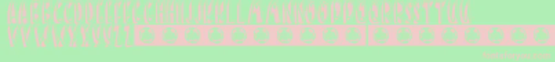 BANDA NEIRA Font – Pink Fonts on Green Background