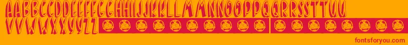 BANDA NEIRA Font – Red Fonts on Orange Background