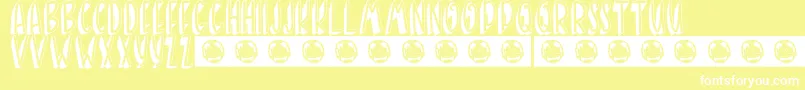 BANDA NEIRA Font – White Fonts on Yellow Background