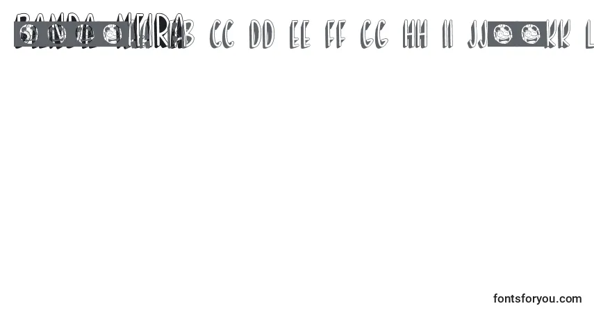 BANDA NEIRA (120633)-fontti – aakkoset, numerot, erikoismerkit