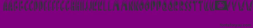 BANDA NEIRA Font – Black Fonts on Purple Background