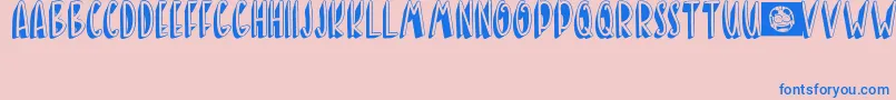 BANDA NEIRA Font – Blue Fonts on Pink Background