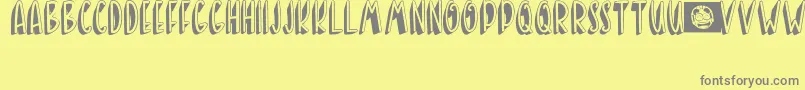 BANDA NEIRA Font – Gray Fonts on Yellow Background