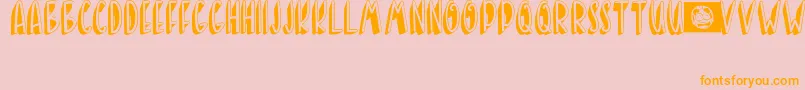BANDA NEIRA Font – Orange Fonts on Pink Background