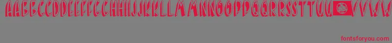 BANDA NEIRA Font – Red Fonts on Gray Background
