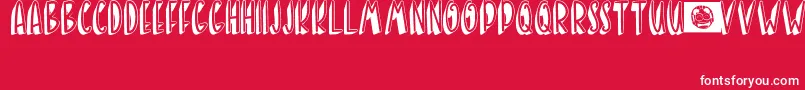 BANDA NEIRA Font – White Fonts on Red Background