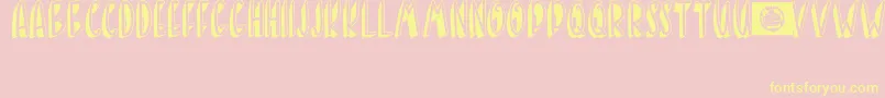 BANDA NEIRA Font – Yellow Fonts on Pink Background