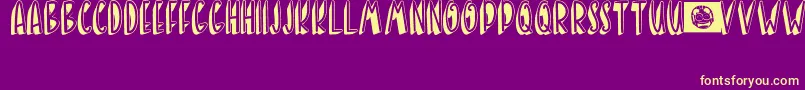 BANDA NEIRA Font – Yellow Fonts on Purple Background