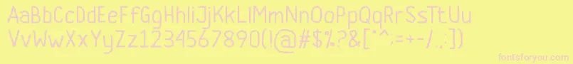 Banda Font – Pink Fonts on Yellow Background