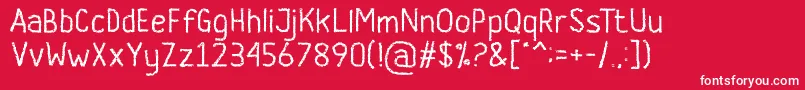 Więcej informacji o czcionce Banda Czcionka Banda – białe czcionki na czerwonym tle