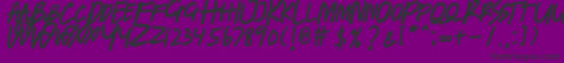 BANDEM BOLD-Schriftart – Schwarze Schriften auf violettem Hintergrund