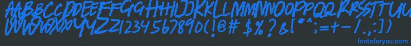 BANDEM BOLD Font – Blue Fonts on Black Background