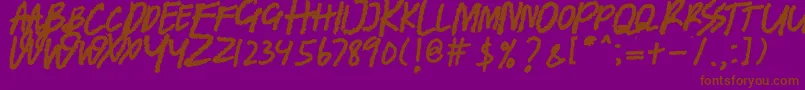 BANDEM BOLD Font – Brown Fonts on Purple Background