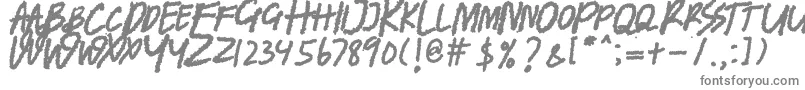 フォントBANDEM BOLD – 白い背景に灰色の文字