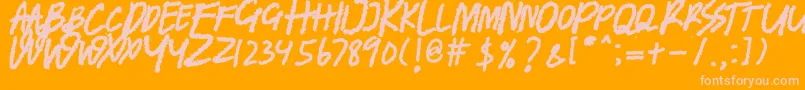 BANDEM BOLD Font – Pink Fonts on Orange Background