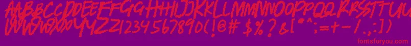 BANDEM BOLD Font – Red Fonts on Purple Background