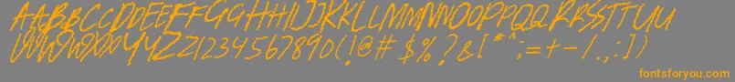 BANDEM ITALIC Font – Orange Fonts on Gray Background