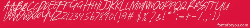 BANDEM ITALIC Font – Pink Fonts on Red Background