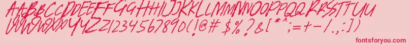 BANDEM ITALIC Font – Red Fonts on Pink Background