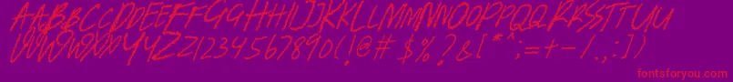 BANDEM ITALIC Font – Red Fonts on Purple Background