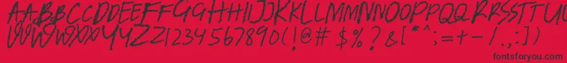 BANDEM REGULER Font – Black Fonts on Red Background