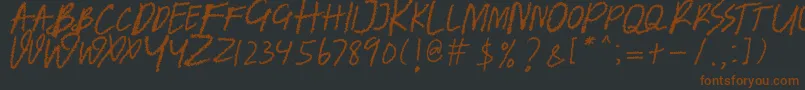 Шрифт BANDEM REGULER – коричневые шрифты на чёрном фоне