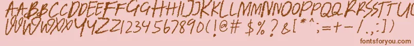 BANDEM REGULER Font – Brown Fonts on Pink Background