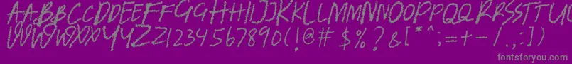 フォントBANDEM REGULER – 紫の背景に灰色の文字