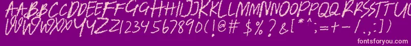 Więcej informacji o czcionce BANDEM REGULER Czcionka BANDEM REGULER – różowe czcionki na fioletowym tle