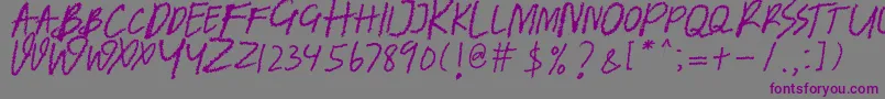 BANDEM REGULER Font – Purple Fonts on Gray Background