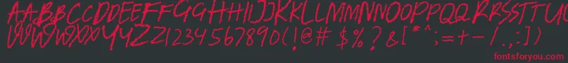 BANDEM REGULER Font – Red Fonts on Black Background