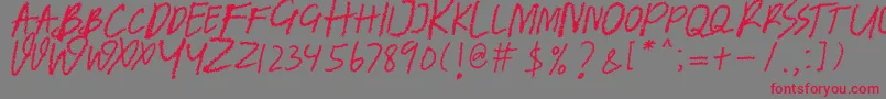 BANDEM REGULER Font – Red Fonts on Gray Background